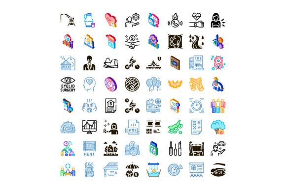 Diverse Collection of Isometric Icons Il