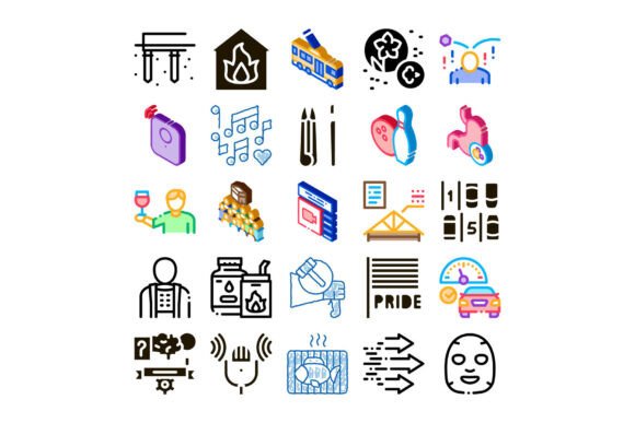 Diverse Icons Representing Various Concepts