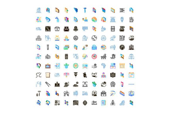 Diverse Isometric Line Icons Illustration: A Strategic Asset for Clarity, Consistency, and Communication