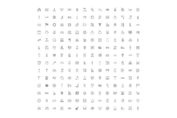 Diverse Line Art Icon Collection Depicti: Simplicity That Scales Across Design Workflows
