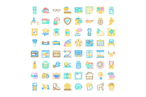 Diverse Web Digital Icon Set Collection
