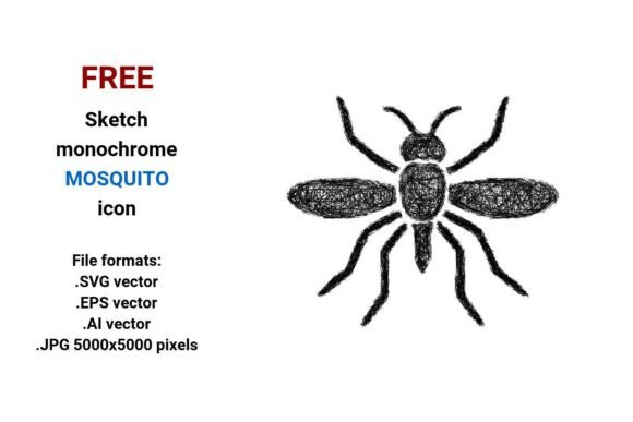 FREE Sketch Mosquito Icon: A Practical Resource for Designers and Developers