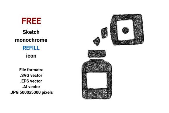 FREE Sketch Refill Icon: A Strategic Design Asset for Clarity and Consistency