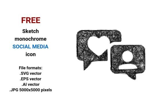 FREE Sketch Social Media Icon: Hand-Drawn, Scalable & Ready for Real Life