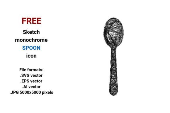 FREE Sketch Spoon Icon