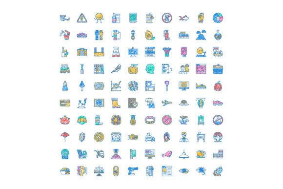 Large Collection of Diverse Hand Drawn Doodles