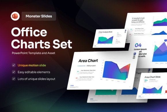 Office Chart Set PowerPoint Template: A Practical Choice for Data-Driven Presentations
